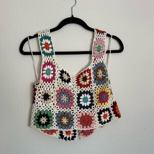 Patchwork crochet top